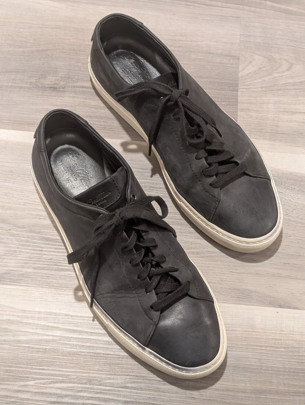 Good Man Brand | Low Top Suede Leather Sneakers In Black